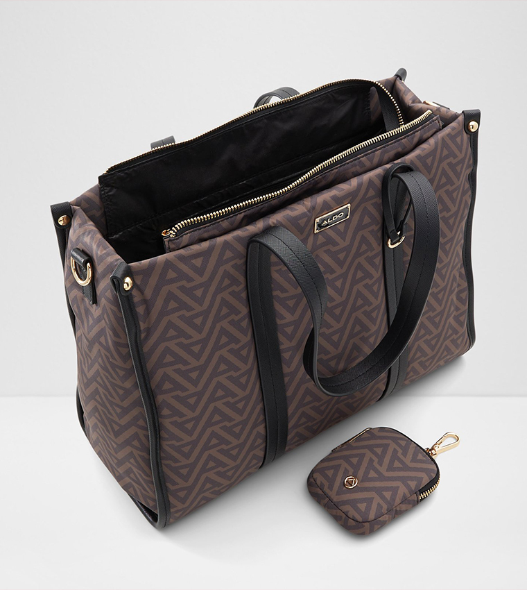 NANYSSA Patterned Tote Bag with Pouch