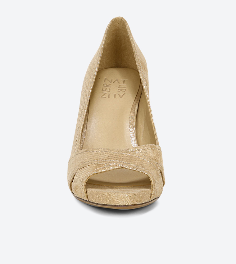 Buy Naturalizer ODETTA Peep Toe Pumps In Gold 6thStreet Qatar