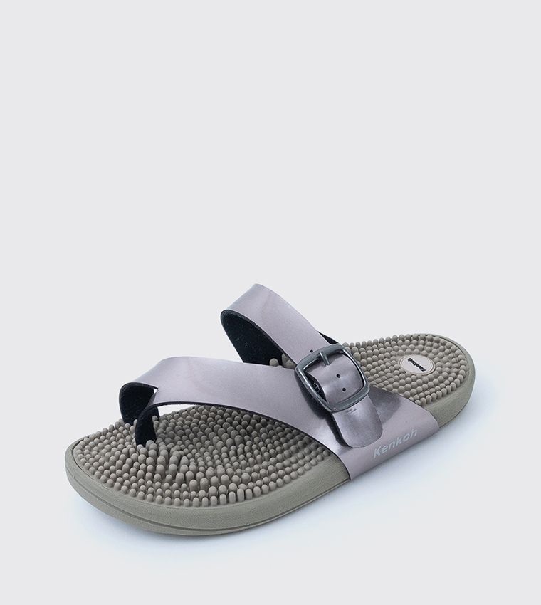 Flat Sandal-Silver