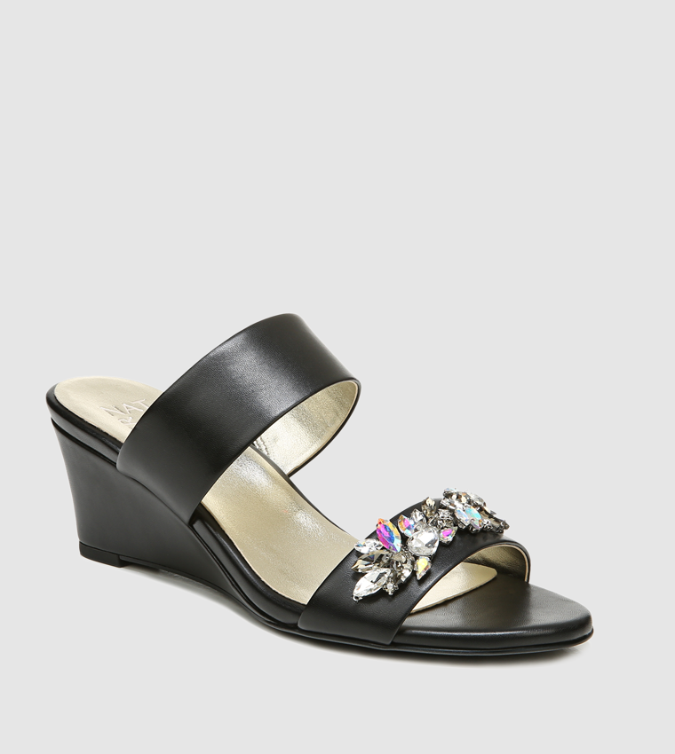 naturalizer black wedge shoes