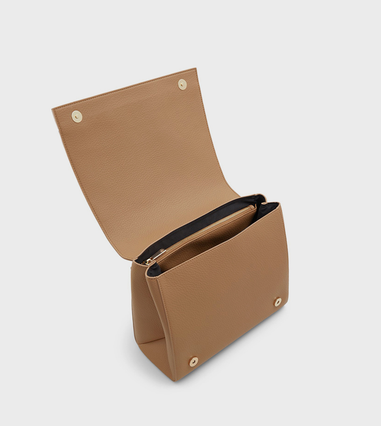 NATHALIE Textured Flap Crossbody Bag