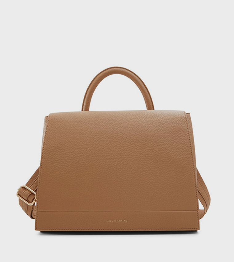 NATHALIE Textured Flap Crossbody Bag