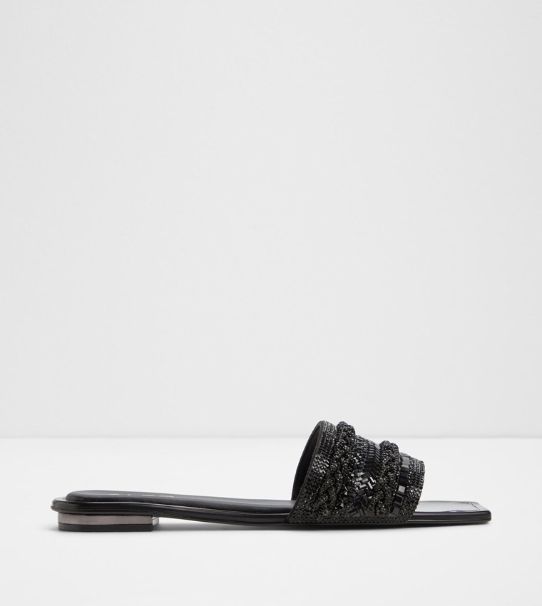 NAVALIA Embellished Flat Sandals