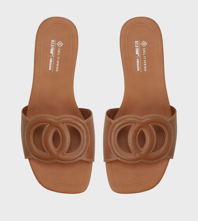 NAVINA Cut-Out Detail Flat Sandals