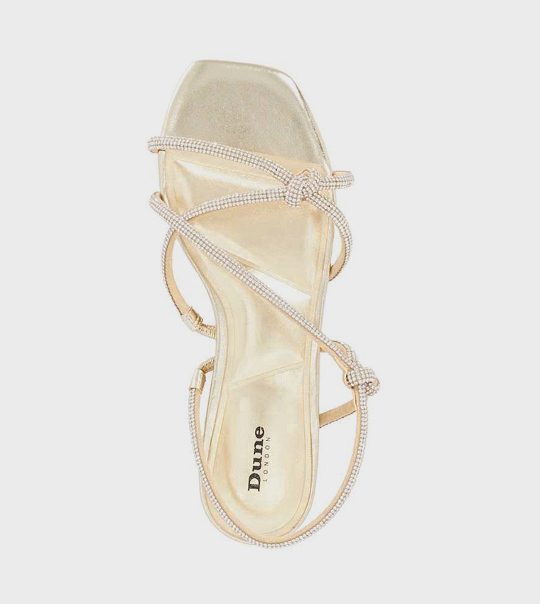 NAVY Embellished Flat Sandals