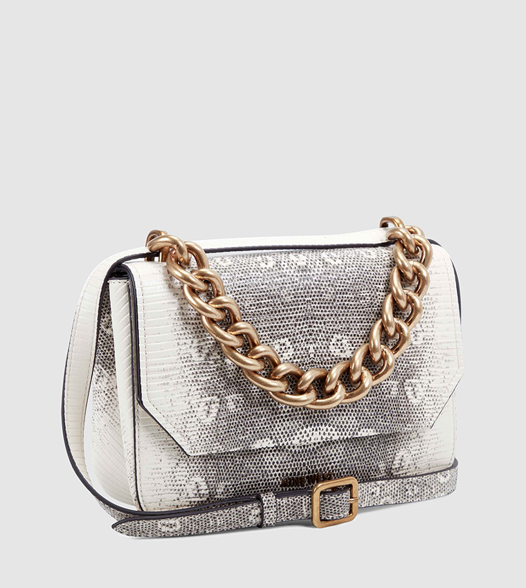 Buy Nine West HAZEL Crossbody Flap Bag In Gold | 6thStreet Qatar