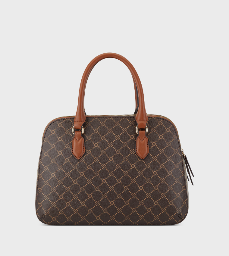CIBRINA Patterned Zippered Satchel Bag