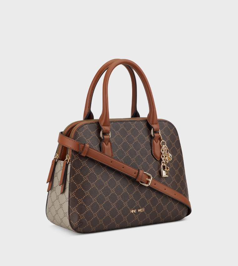CIBRINA Patterned Zippered Satchel Bag