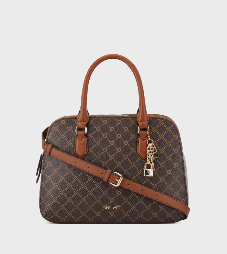 CIBRINA Patterned Zippered Satchel Bag