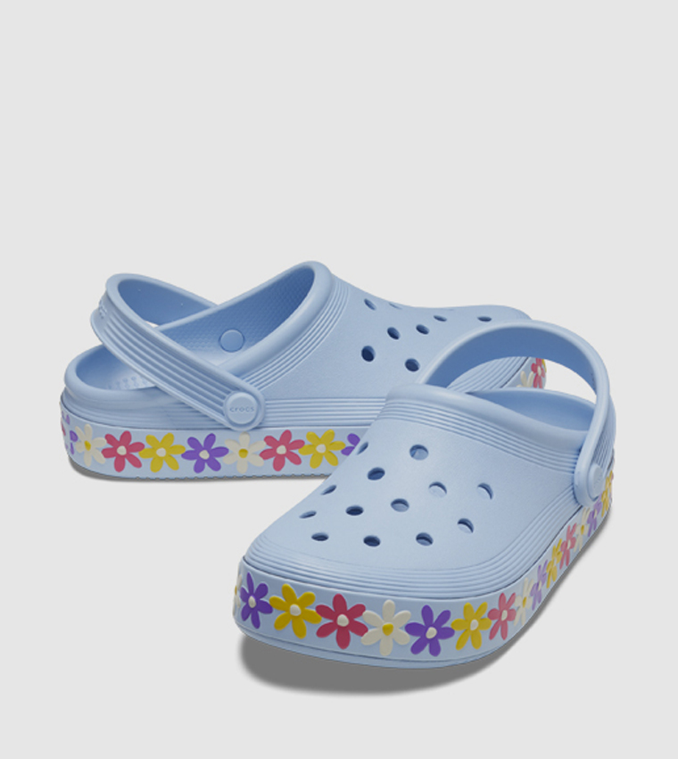 Buy Crocs Kids' Off Court Daisy Clog In Blue 6thStreet UAE