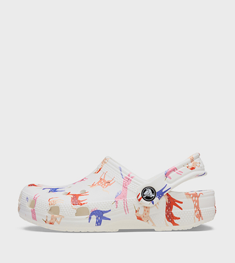 Buy Crocs Kids' Classic Character Print Clog In White | 6thStreet UAE