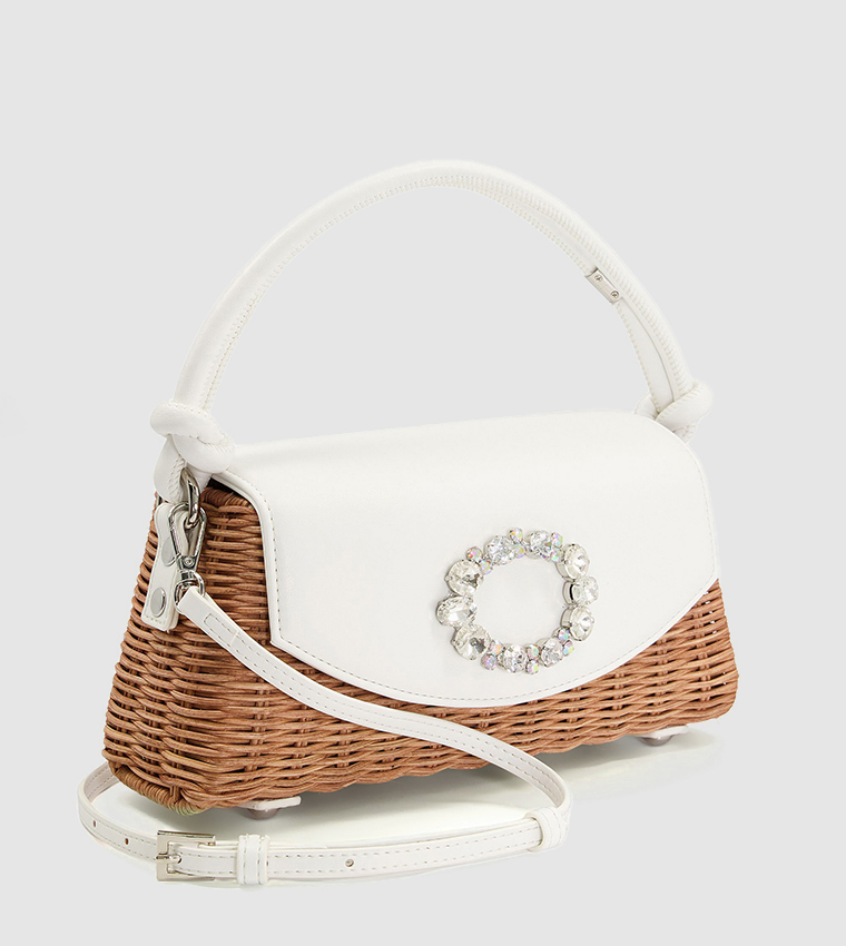 Buy Dune London DRYNLEY Embellished Straw Mini Bag With Sling In