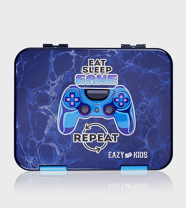5 and 4 Convertible Bento Lunch Box with Sandwich Cutter Set - Eat Sleep Game