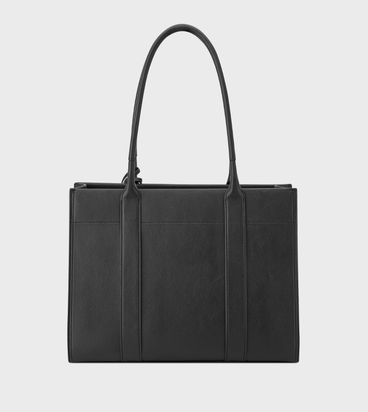 PEYTON Logo Detail Zippered Tote Bag