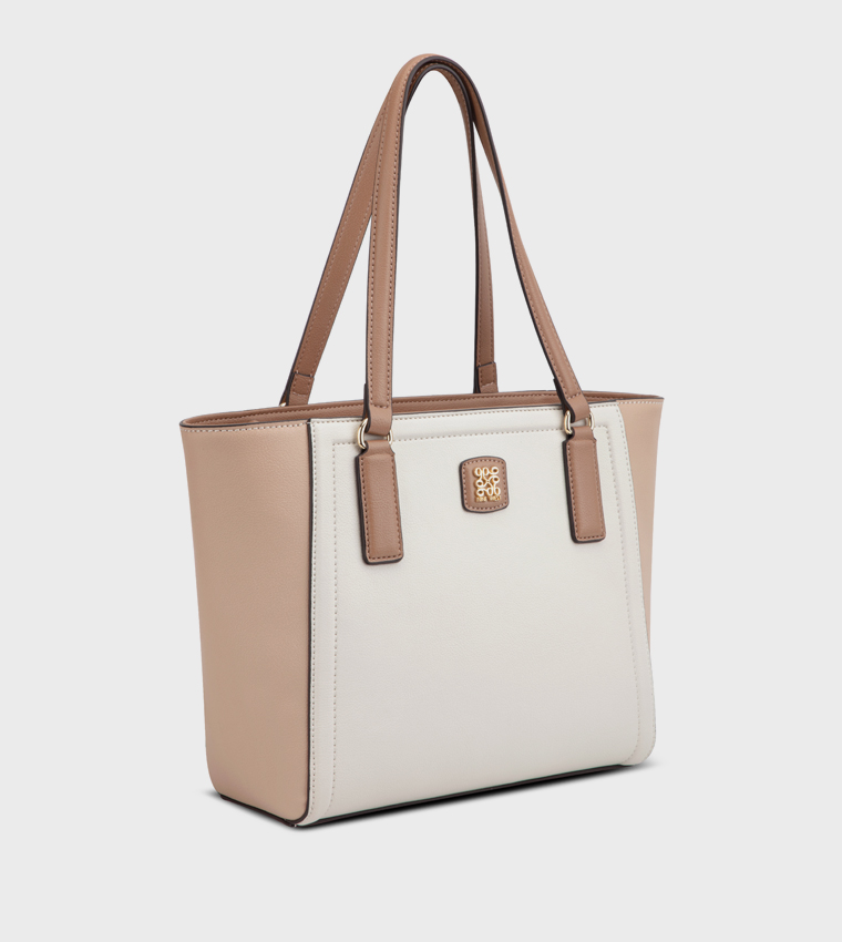 COEN Color Block Tote Bag