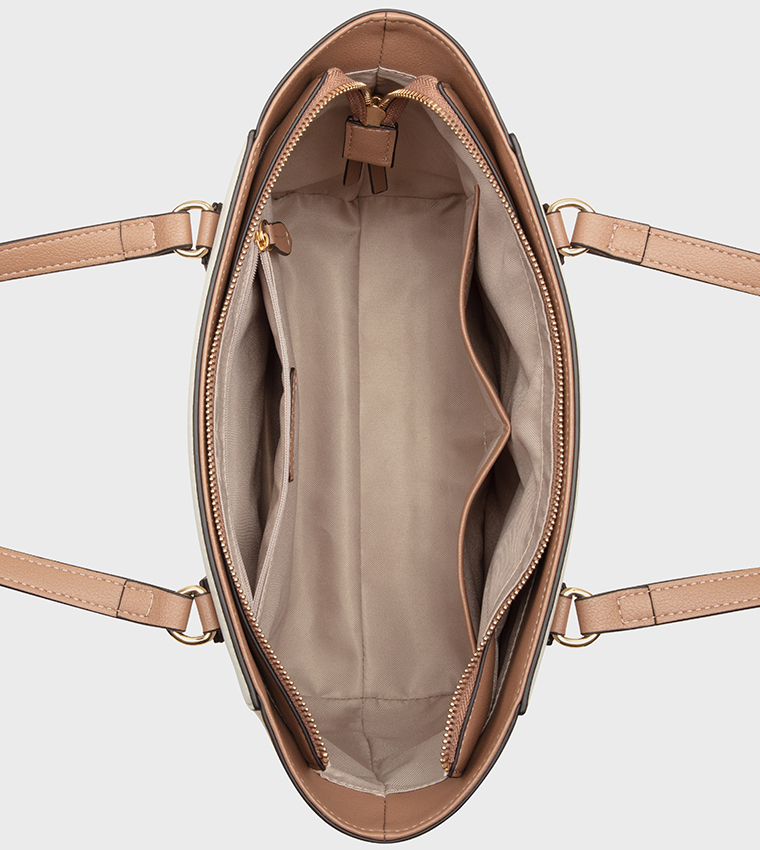 COEN Color Block Tote Bag