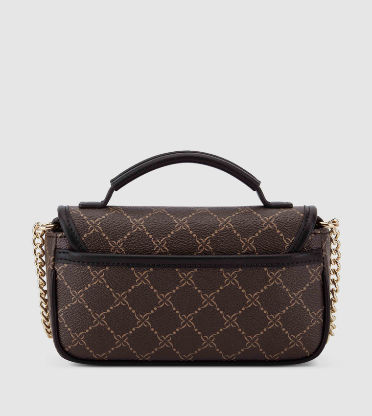 DELAINE Patterned Logo Detail Crossbody Bag