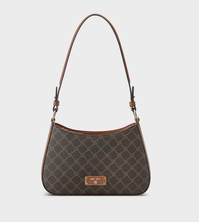 CHARMAINE Patterned Zippered Shoulder Bag