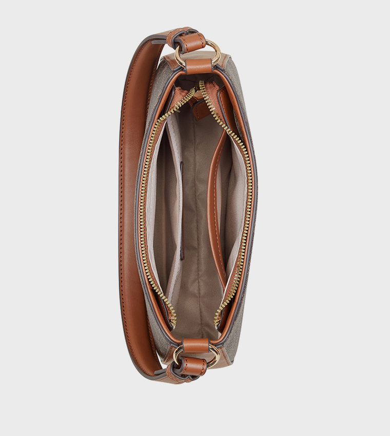 CHARMAINE Patterned Zippered Shoulder Bag