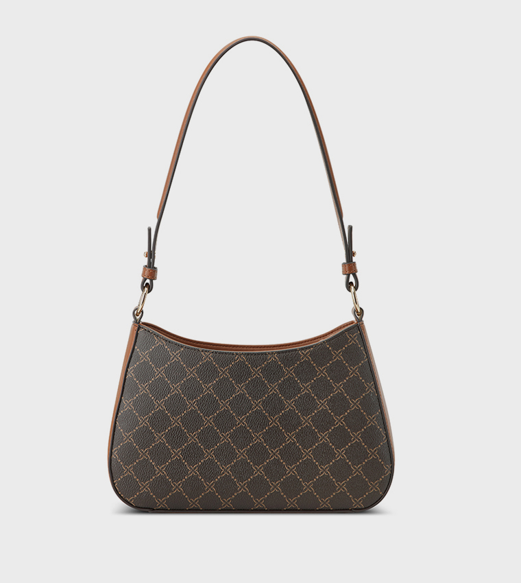 CHARMAINE Patterned Zippered Shoulder Bag