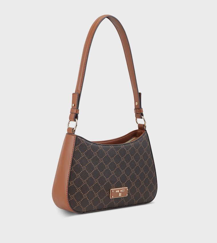CHARMAINE Patterned Zippered Shoulder Bag