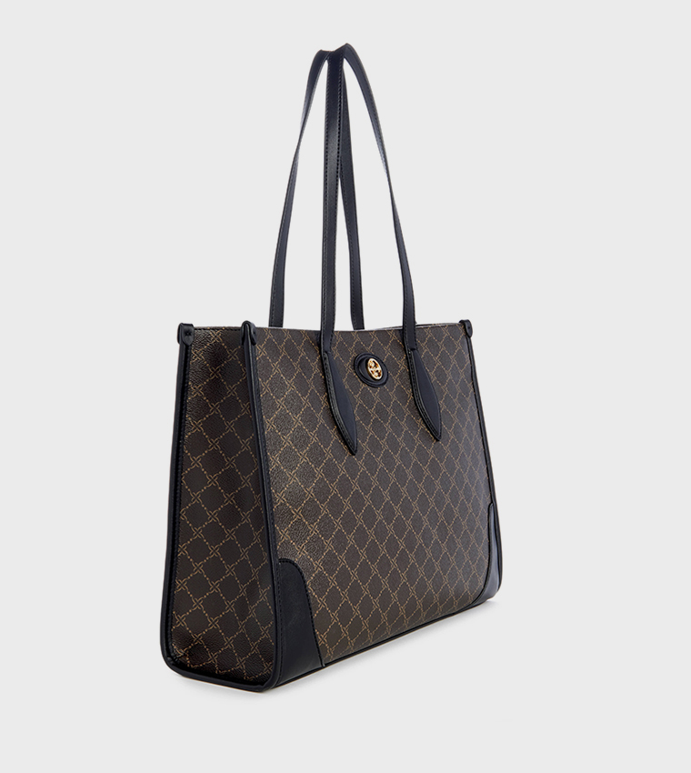 INNES Monogram Patterned Tote Bag
