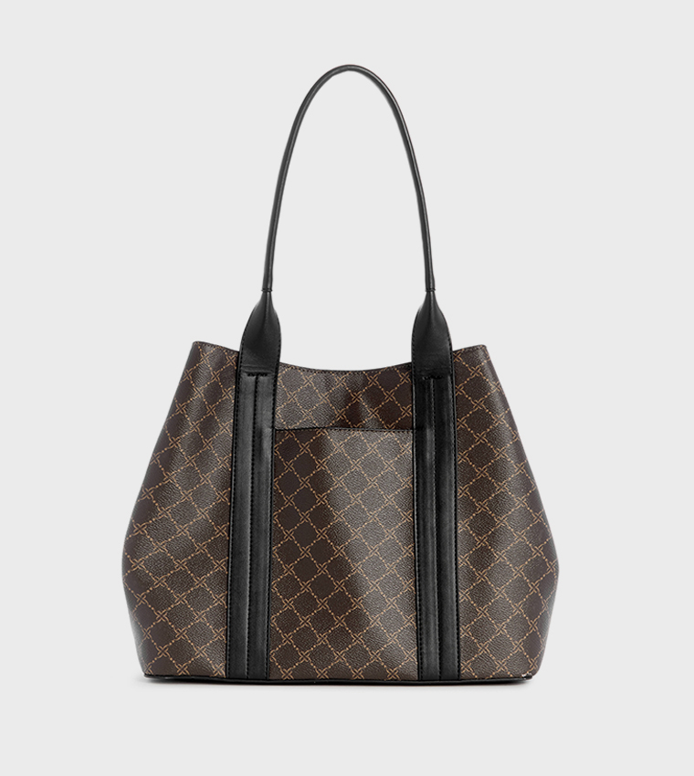 KYNDALL Patterned Tote Bag with Pouch