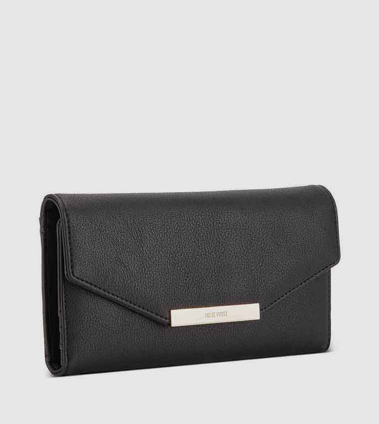 Buy Nine West LANEY Snap Button Flap Wallet In Black 6thStreet Oman