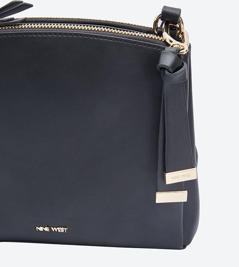 Buy Nine West Levona Mini Double Zipper Closure Cross Body Bag Black In Black 6thStreet Oman