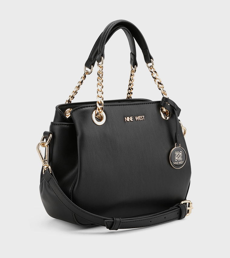 Buy Nine West ANNADALE Logo Detail Satchel Bag In Black