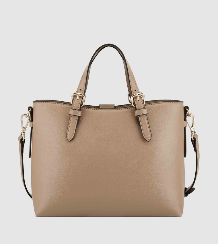 LELAND Logo Detail Satchel Bag