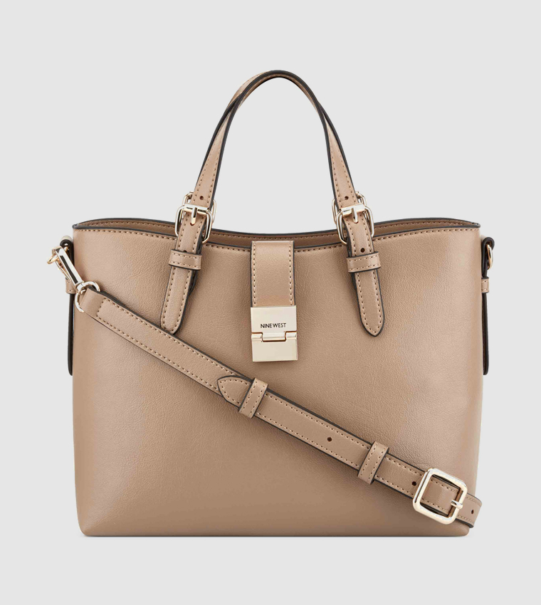 LELAND Logo Detail Satchel Bag