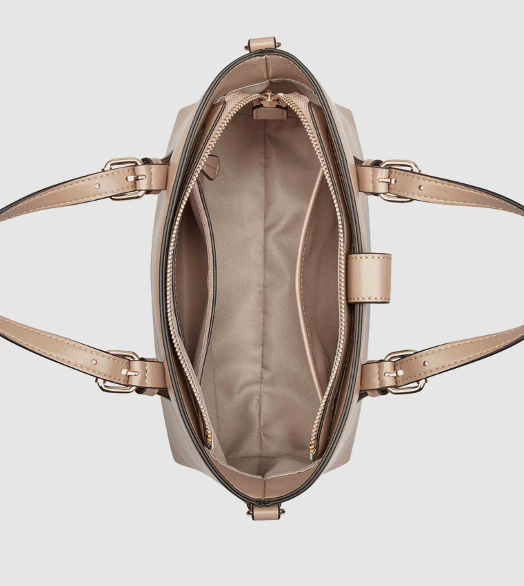 LELAND Logo Detail Satchel Bag