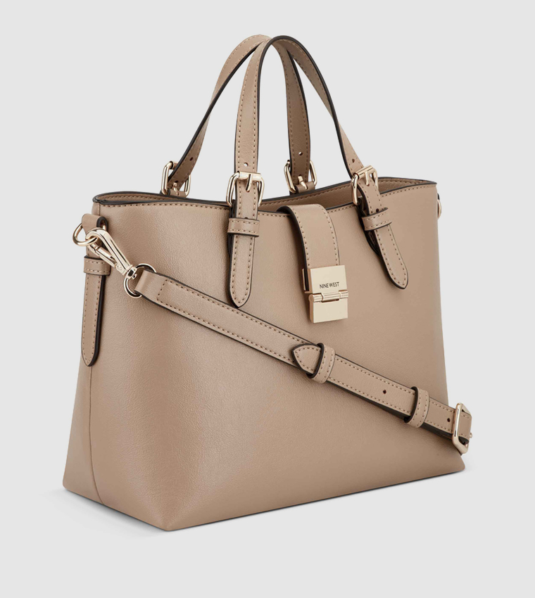 LELAND Logo Detail Satchel Bag