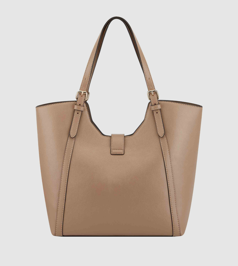 LELAND Textured Logo Detail Tote Bag Set