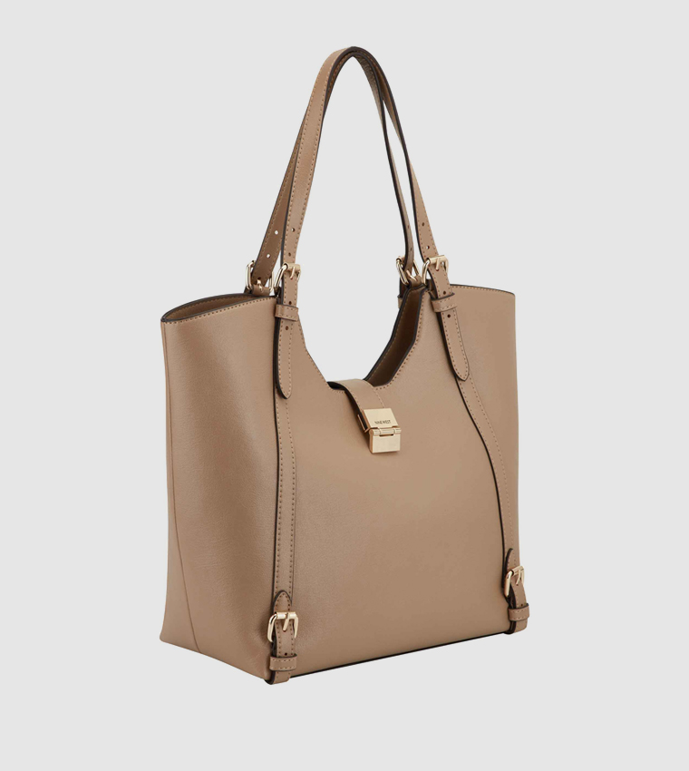 LELAND Textured Logo Detail Tote Bag Set