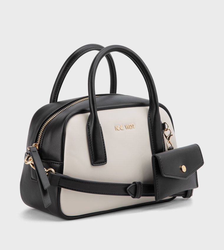 BECHER Color Block Satchel Bag