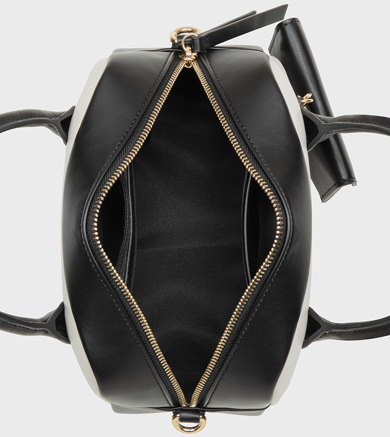 BECHER Color Block Satchel Bag