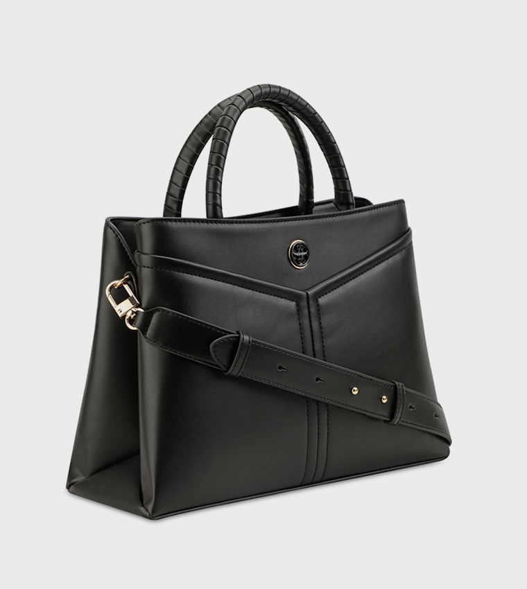 ERINA Logo Detail Satchel Bag