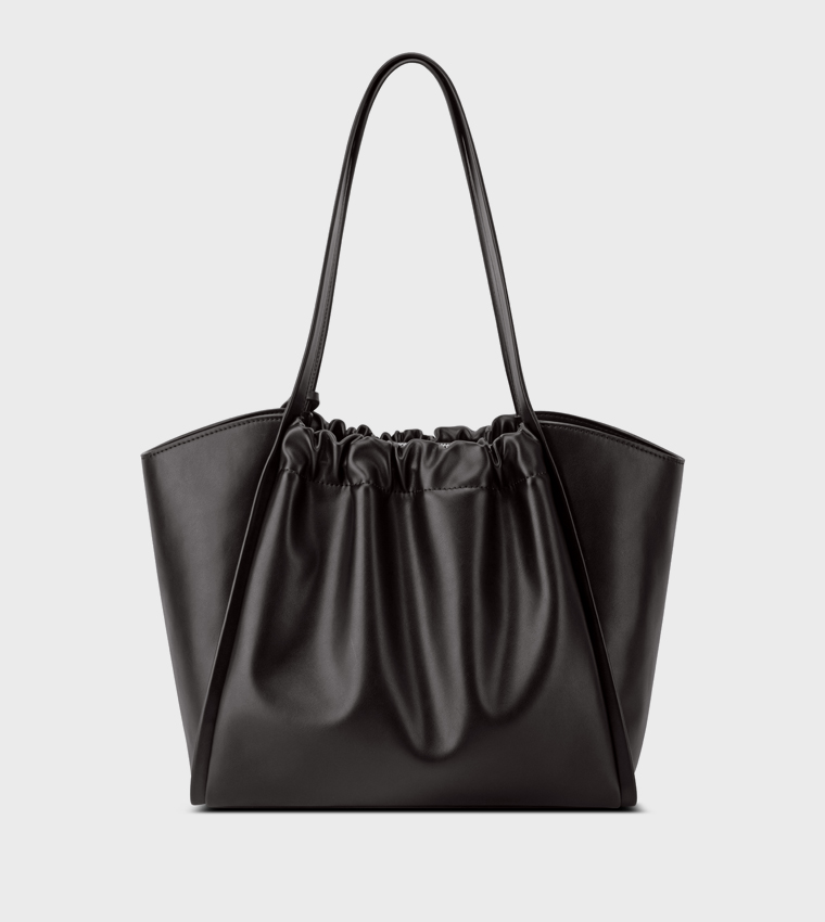 KENJI Ruched Tote Bag