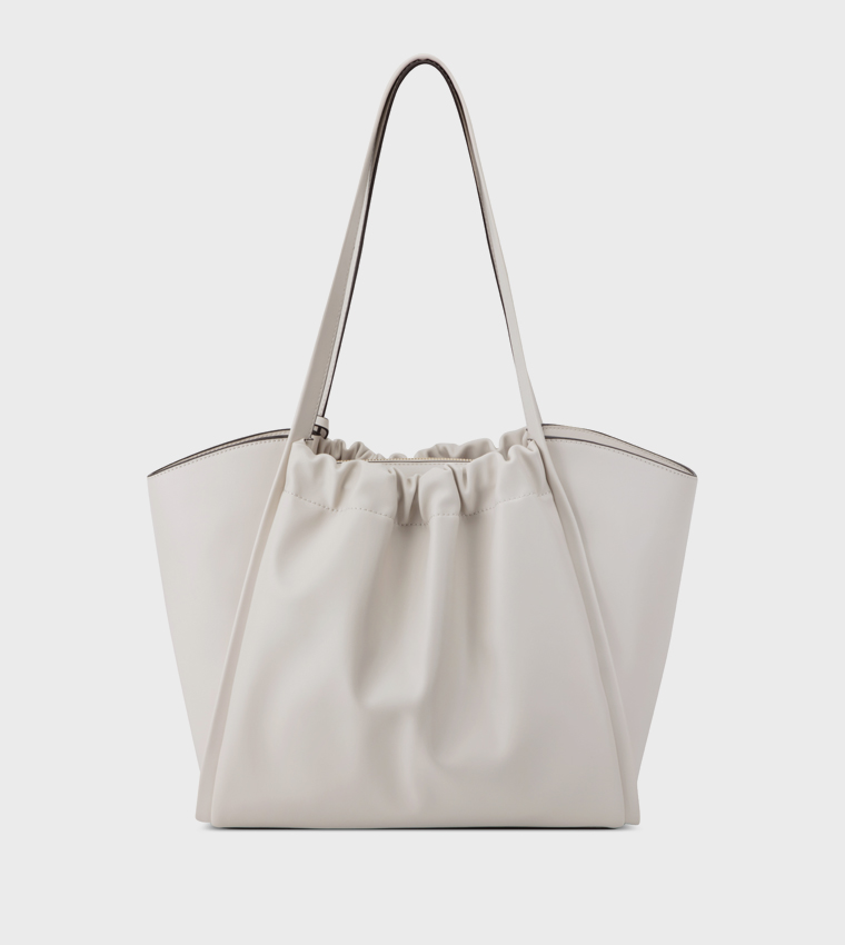 KENJI Ruched Tote Bag