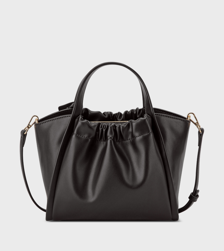 KENJI Ruched Tote Bag