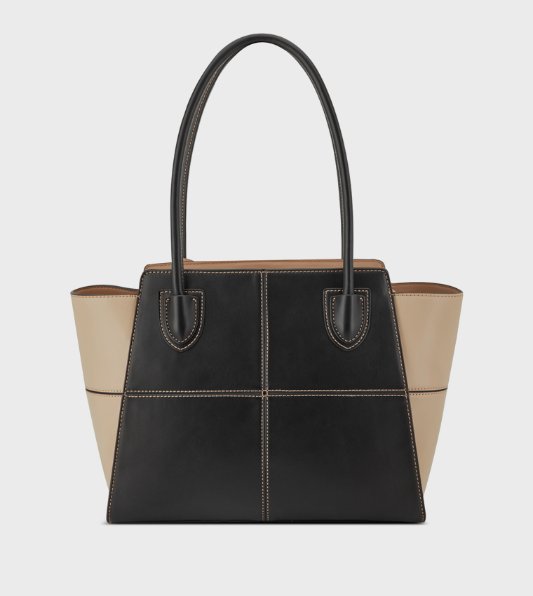 PAXTIN Color Block Satchel Bag