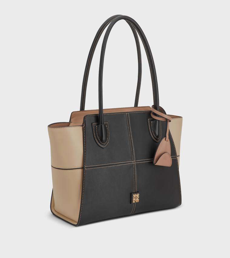 PAXTIN Color Block Satchel Bag