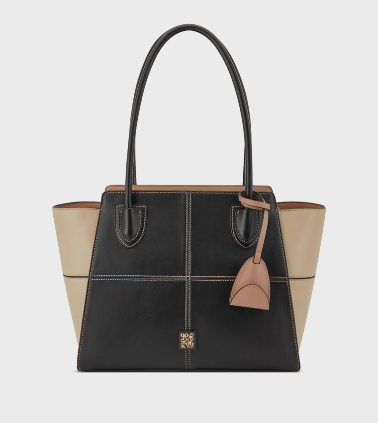 PAXTIN Color Block Satchel Bag