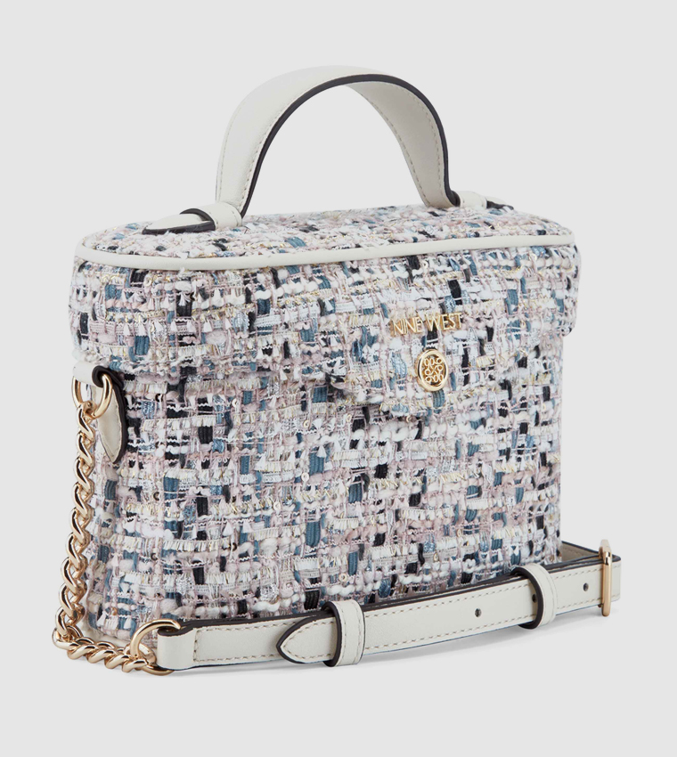 CAELIA Textured Logo Detail Crossbody Bag