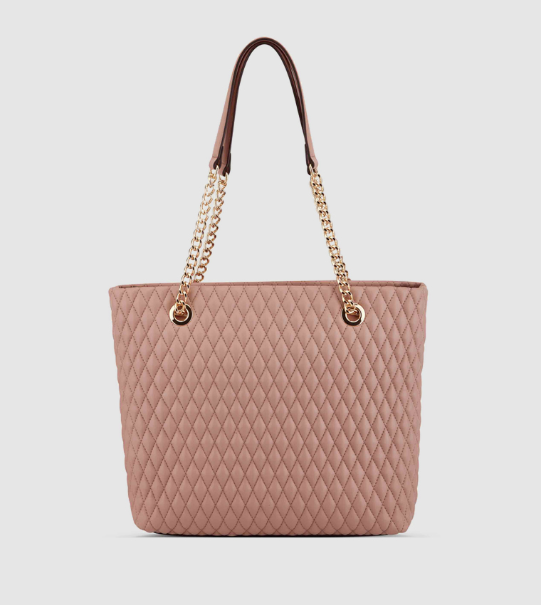 CAELIA Textured Chain Handle Tote Bag