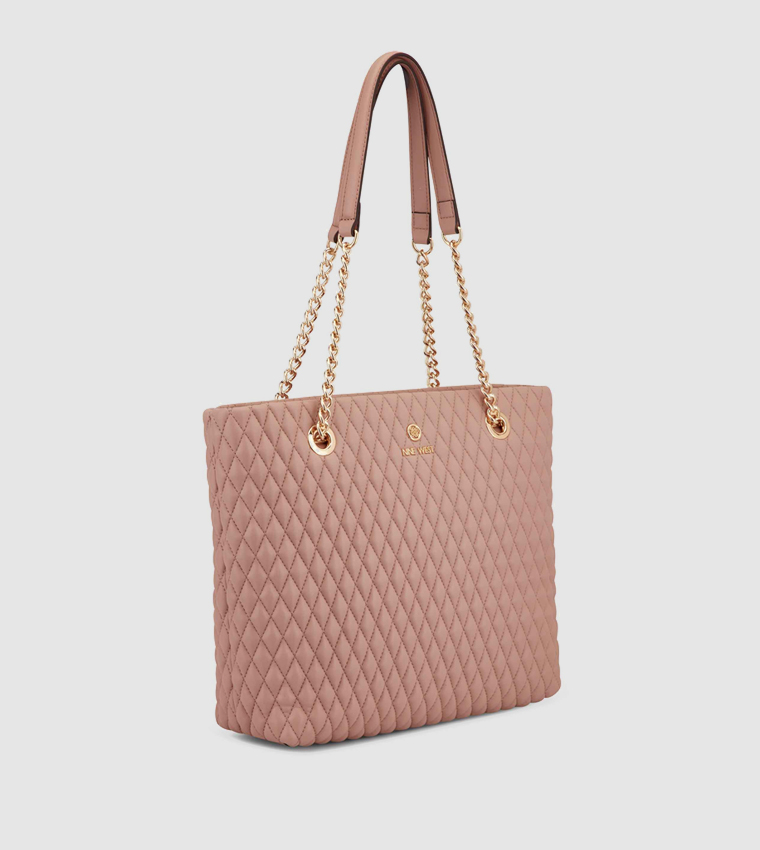 CAELIA Textured Chain Handle Tote Bag