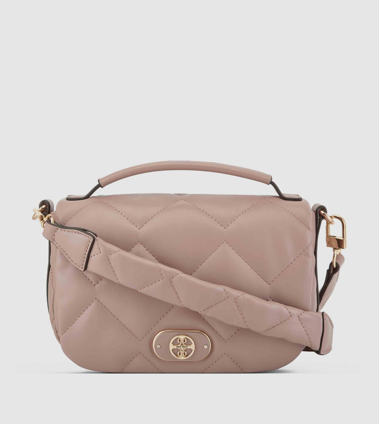 RAINEY Quilted Logo Detail Crossbody Bag