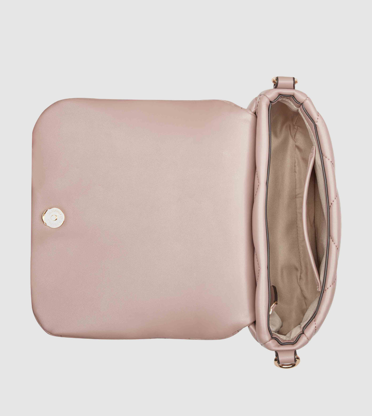RAINEY Quilted Logo Detail Crossbody Bag